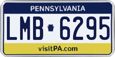 PA license plate LMB6295