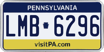 PA license plate LMB6296