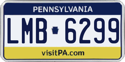 PA license plate LMB6299