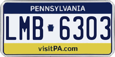 PA license plate LMB6303