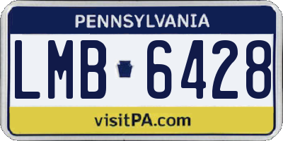 PA license plate LMB6428