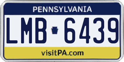 PA license plate LMB6439