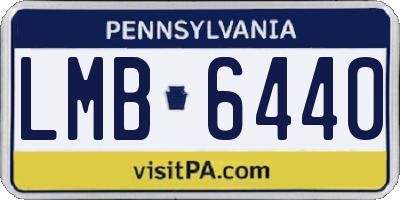 PA license plate LMB6440