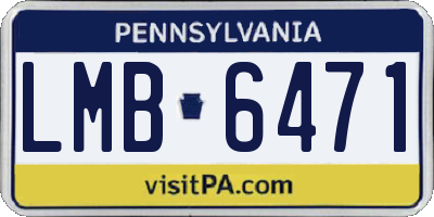 PA license plate LMB6471