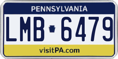 PA license plate LMB6479