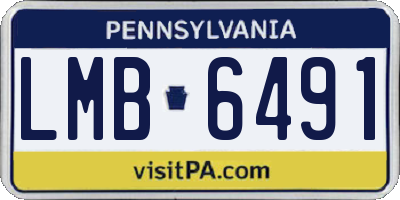 PA license plate LMB6491