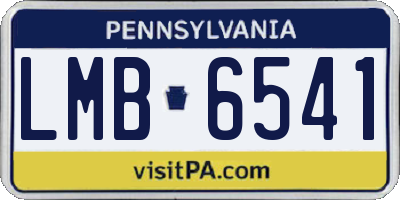 PA license plate LMB6541
