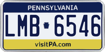 PA license plate LMB6546