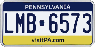 PA license plate LMB6573