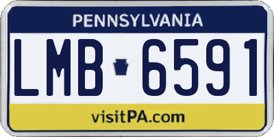 PA license plate LMB6591