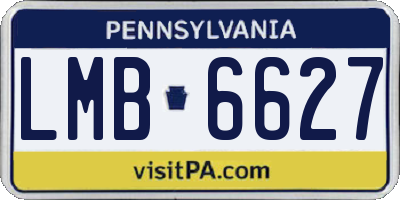 PA license plate LMB6627