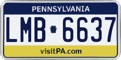 PA license plate LMB6637