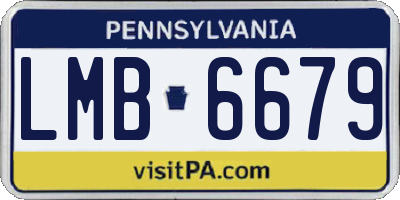 PA license plate LMB6679