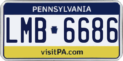 PA license plate LMB6686