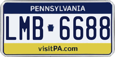 PA license plate LMB6688