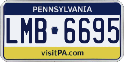 PA license plate LMB6695