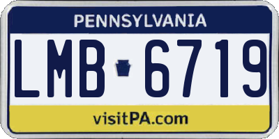PA license plate LMB6719