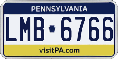 PA license plate LMB6766