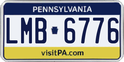 PA license plate LMB6776