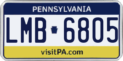 PA license plate LMB6805