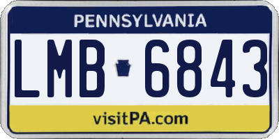PA license plate LMB6843