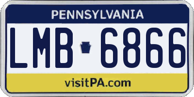 PA license plate LMB6866