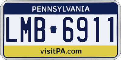 PA license plate LMB6911