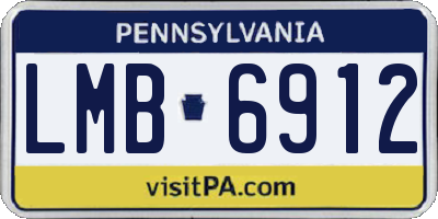 PA license plate LMB6912
