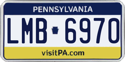 PA license plate LMB6970