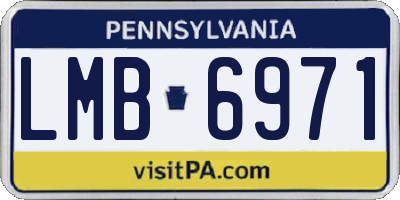 PA license plate LMB6971