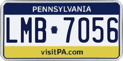 PA license plate LMB7056