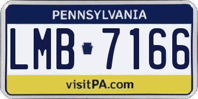 PA license plate LMB7166