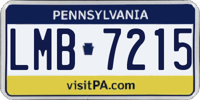 PA license plate LMB7215