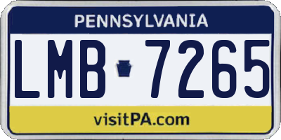 PA license plate LMB7265