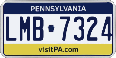 PA license plate LMB7324