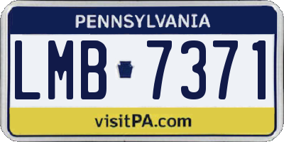 PA license plate LMB7371