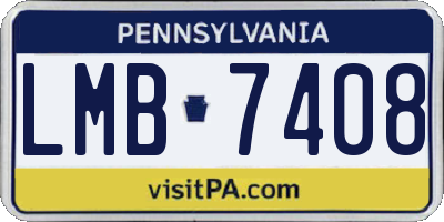 PA license plate LMB7408