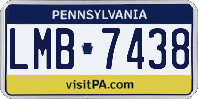 PA license plate LMB7438