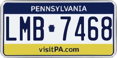 PA license plate LMB7468