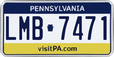 PA license plate LMB7471