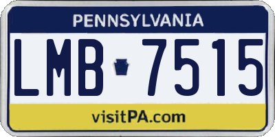 PA license plate LMB7515