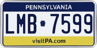 PA license plate LMB7599