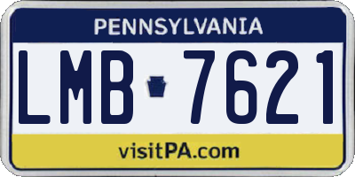 PA license plate LMB7621