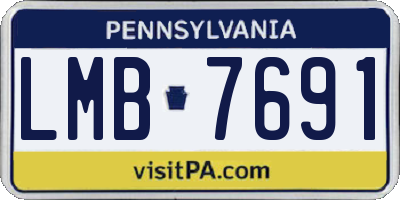 PA license plate LMB7691
