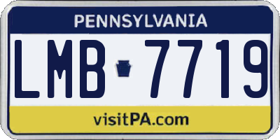 PA license plate LMB7719
