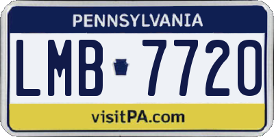 PA license plate LMB7720