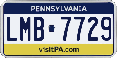 PA license plate LMB7729