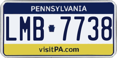 PA license plate LMB7738