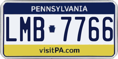 PA license plate LMB7766