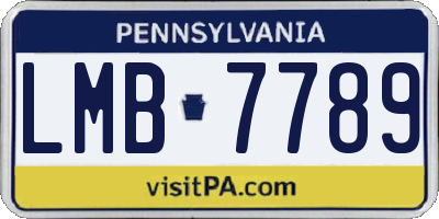 PA license plate LMB7789